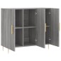 vidaXL Aparador de madera de ingeniería gris Sonoma 90x34x80 cm vidaXL Aparador de madera de ingeniería gris Sonoma 90x34x80 cm