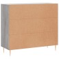 vidaXL Aparador de madera de ingeniería gris Sonoma 90x34x80 cm vidaXL Aparador de madera de ingeniería gris Sonoma 90x34x80 cm
