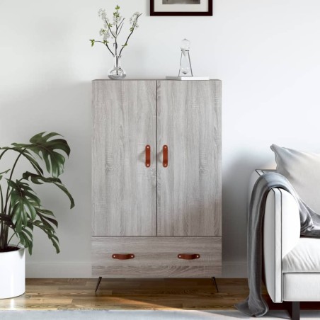 vidaXL Aparador alto madera de ingeniería gris Sonoma 69,5x31x115 cm