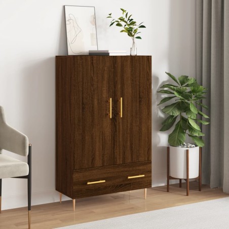 vidaXL Aparador alto madera de ingeniería roble marrón 69,5x31x115 cm