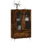 vidaXL Aparador alto madera de ingeniería roble ahumado 69,5x31x115 cm vidaXL Aparador alto madera de ingeniería roble ahumado 69,5x31x115 cm