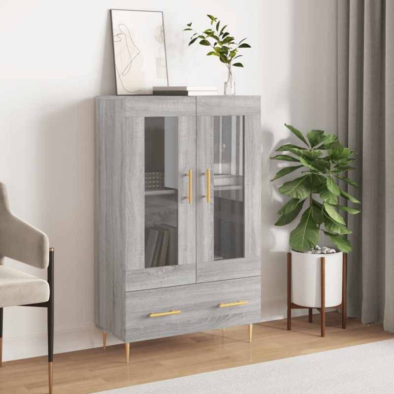 vidaXL Aparador alto madera de ingeniería gris Sonoma 69,5x31x115 cm vidaXL Aparador alto madera de ingeniería gris Sonoma 69,5x31x115 cm