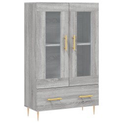 vidaXL Aparador alto madera de ingeniería gris Sonoma 69,5x31x115 cm