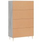 vidaXL Aparador alto madera de ingeniería gris Sonoma 69,5x31x115 cm vidaXL Aparador alto madera de ingeniería gris Sonoma 69,5x31x115 cm