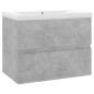 vidaXL Mueble con lavabo madera de ingeniería gris hormigón vidaXL Mueble con lavabo madera de ingeniería gris hormigón
