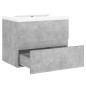 vidaXL Mueble con lavabo madera de ingeniería gris hormigón vidaXL Mueble con lavabo madera de ingeniería gris hormigón