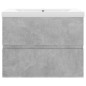 vidaXL Mueble con lavabo madera de ingeniería gris hormigón vidaXL Mueble con lavabo madera de ingeniería gris hormigón