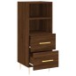 vidaXL Aparador madera de ingeniería marrón roble 34,5x34x90 cm