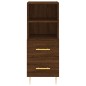 vidaXL Aparador madera de ingeniería marrón roble 34,5x34x90 cm