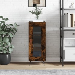 vidaXL Aparador madera de ingeniería roble ahumado 34,5x34x90 cm