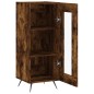 vidaXL Aparador madera de ingeniería roble ahumado 34,5x34x90 cm