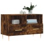 vidaXL Mueble para TV madera contrachapada roble ahumado 80x36x50 cm vidaXL Mueble para TV madera contrachapada roble ahumado 80x36x50 cm