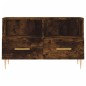 vidaXL Mueble para TV madera contrachapada roble ahumado 80x36x50 cm vidaXL Mueble para TV madera contrachapada roble ahumado 80x36x50 cm