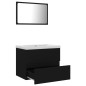 vidaXL Juego de muebles de baño madera de ingeniería negro vidaXL Juego de muebles de baño madera de ingeniería negro