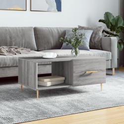 vidaXL Mesa de centro madera contrachapada gris Sonoma 90x50x40 cm
