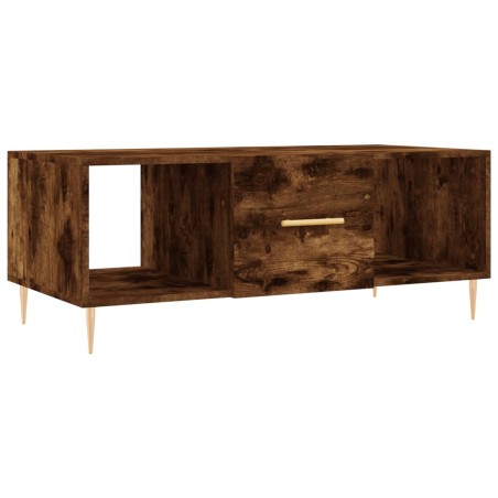 vidaXL Mesa de centro madera contrachapada roble ahumado 102x50x40 cm