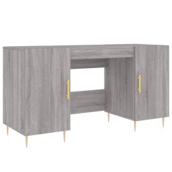 vidaXL Escritorio madera de ingeniería gris Sonoma 140x50x75 cm