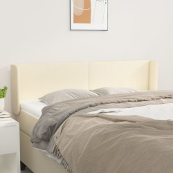 vidaXL Cabecero de cuero sintético color crema 147x16x78/88 cm