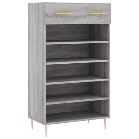 vidaXL Zapatero madera de ingeniería gris Sonoma 60x35x105 cm