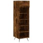 vidaXL Zapatero madera de ingeniería roble ahumado 30x35x105 cm vidaXL Zapatero madera de ingeniería roble ahumado 30x35x105 cm