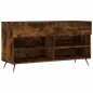 vidaXL Banco zapatero madera de ingeniería roble ahumado 102x35x55 cm vidaXL Banco zapatero madera de ingeniería roble ahumado 102x35x55 cm