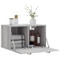 vidaXL Armario de pared madera de ingeniería gris Sonoma 60x36,5x35 cm