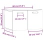 vidaXL Armario de pared madera de ingeniería gris Sonoma 60x36,5x35 cm