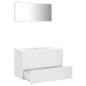 vidaXL Juego de muebles de baño madera de ingeniería blanco brillo vidaXL Juego de muebles de baño madera de ingeniería blanco brillo