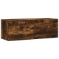 vidaXL Armario de pared madera ingeniería roble ahumado 100x36,5x35 cm
