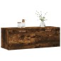 vidaXL Armario de pared madera ingeniería roble ahumado 100x36,5x35 cm