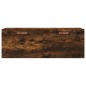 vidaXL Armario de pared madera ingeniería roble ahumado 100x36,5x35 cm