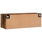 vidaXL Armario de pared madera ingeniería roble ahumado 100x36,5x35 cm