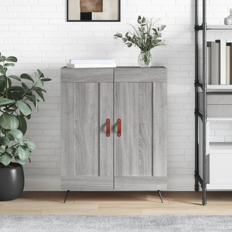 vidaXL Aparador de madera de ingeniería gris Sonoma 69,5x34x90 cm