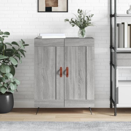 vidaXL Aparador de madera de ingeniería gris Sonoma 69,5x34x90 cm