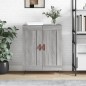 vidaXL Aparador de madera de ingeniería gris Sonoma 69,5x34x90 cm