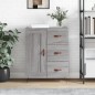 vidaXL Aparador de madera de ingeniería gris Sonoma 69,5x34x90 cm
