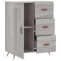 vidaXL Aparador de madera de ingeniería gris Sonoma 69,5x34x90 cm