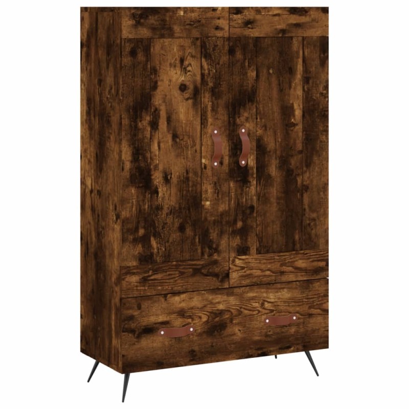 vidaXL Aparador alto madera de ingeniería roble ahumado 69,5x31x115 cm vidaXL Aparador alto madera de ingeniería roble ahumado 69,5x31x115 cm