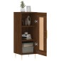 vidaXL Aparador madera de ingeniería marrón roble 34,5x34x90 cm vidaXL Aparador madera de ingeniería marrón roble 34,5x34x90 cm