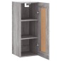 vidaXL Armario de pared madera de ingeniería gris Sonoma 34,5x34x90 cm