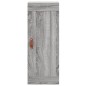 vidaXL Armario de pared madera de ingeniería gris Sonoma 34,5x34x90 cm