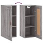 vidaXL Armario de pared madera de ingeniería gris Sonoma 34,5x34x90 cm