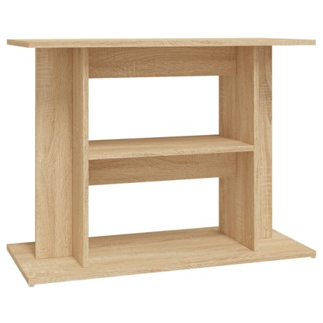 vidaXL Soporte para acuario madera ingeniería roble Sonoma 80x35x60 cm