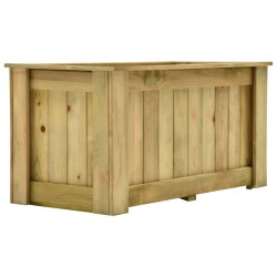 vidaXL Arriate de madera de pino impregnada 100x50x50 cm 