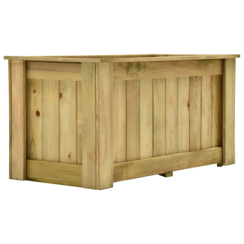 vidaXL Arriate de madera de pino impregnada 100x50x50 cm vidaXL Arriate de madera de pino impregnada 100x50x50 cm