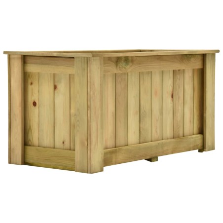 vidaXL Arriate de madera de pino impregnada 100x50x50 cm 
