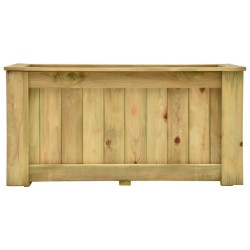 vidaXL Arriate de madera de pino impregnada 100x50x50 cm 