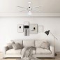 vidaXL Ventilador de techo con lámpara blanco 106 cm vidaXL Ventilador de techo con lámpara blanco 106 cm
