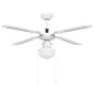 vidaXL Ventilador de techo con lámpara blanco 106 cm vidaXL Ventilador de techo con lámpara blanco 106 cm