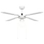 vidaXL Ventilador de techo con lámpara blanco 106 cm vidaXL Ventilador de techo con lámpara blanco 106 cm
